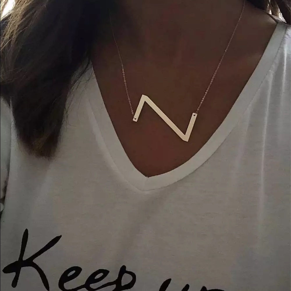 2/$10 RESTOCKED! Trendy Big Letter Necklace Pendant - Picture 4 of 6